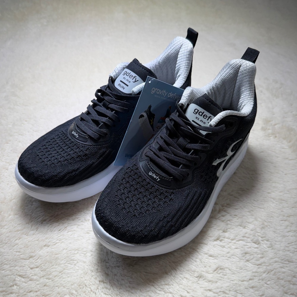 Gravity Defyer XLR8 Women's Black Running Shoes Size 8 New Orthopedic Sneakers